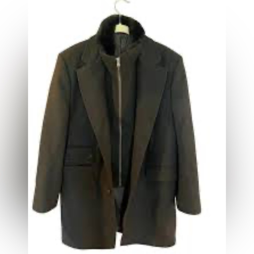Michael Kors Black Wool Blend Coat